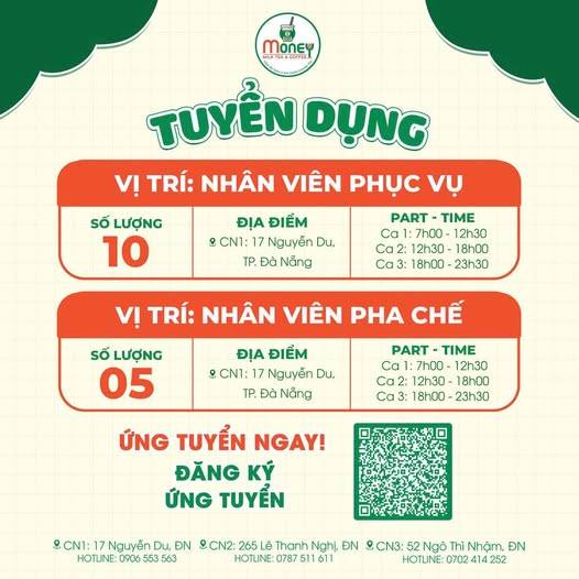 Pha Chế, Phục Vụ Money Milktea Nguyễn Du